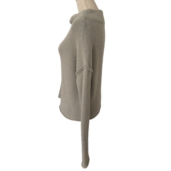 Free People Funnel Boatneck Sweater Women’s XS Gray Fuzzy Textured Drop Sleeve - Picture 4 of 15